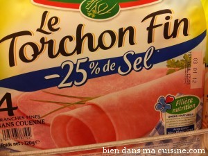 jambon moins de sel