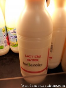 lait cru entier