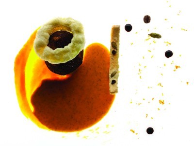 Nespresso - Oeuf mollet Arpeggio, cappuccino de butternuts, café cardamome - Edouard Loubet