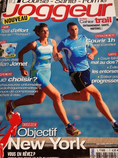 La couverture du n°1 de Joggeur (juin-juillet 2013).
