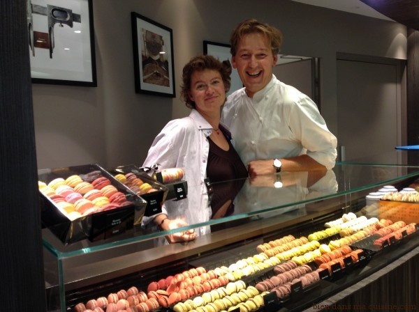 Avec Pierre Marcolini, dans sa boutique de la rue Scribe (Paris Opéra).