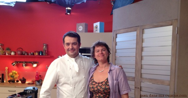 Bien dans ma cuisine avec le chef Jean-François Piège, sur le plateau de tournage d'Impro en cuisine.