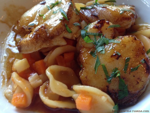 Avec la petite touche d'herbes aromatiques qui ponctue merveilleusement le plat.